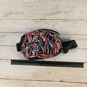 Psychedelic Marble Print Belt Bag Multi Tie Dye Waist Pack NB233135